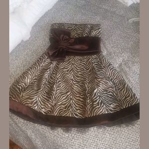 Jessica McClintock cocktail animal print dress